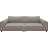 Candy Big-Sofa 3C CANDY "Karalis mit extra großer Sitztiefe, elegantes Mega Sofa zum Relaxen", silber, B:294cm H:85cm T:150cm, 100% Leder, Sofas, Big-Sofa, auch in Cord- oder Leder-Bezug, lose Kissen, loungige Bequemlichkeit