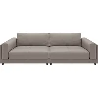 Candy Big-Sofa 3C CANDY "Karalis mit extra großer Sitztiefe, elegantes Mega Sofa zum Relaxen", silber, B:294cm H:85cm T:150cm, 100% Leder, Sofas, Big-Sofa, auch in Cord- oder Leder-Bezug, lose Kissen, loungige Bequemlichkeit
