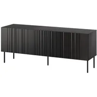 Mirjan24 Tv-Lowboard, Schwarz, Rechteckig, rund, 151x60x40 cm, Wohnzimmer, Wohnwände,