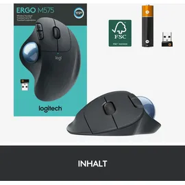 Logitech ERGO M575 Wireless Trackball Maus kabellose Bluetooth, Funk-Maus, ... (Maus)