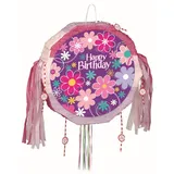 Unique Industries Inc. Pinata Pinata Happy Birthday Blumen mit Ziehbändchen, 46