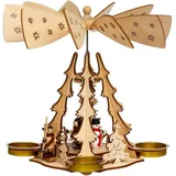 SIKORA P29 Holz Weihnachtspyramide für 4 Teelichte H: 20 cm
