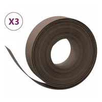 vidaXL Rasenkanten 3 Stk. Braun 10 m 15 cm Polyethylen