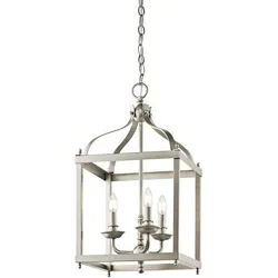 Larkin Pendelleuchte, 3-flammig, mittelgroß, gebürstetes Nickel - KL-LARKIN-P-M-NI