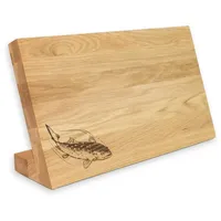 Camolo Premium Magnet Messerblock Fisch Eiche Messerhalter mit Fischmotiv,