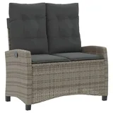 furnicato Gartenbank Verstellbar 110 x 60 x 85 cm Grau