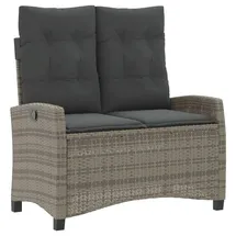 furnicato Gartenbank Verstellbar 110 x 60 x 85 cm Grau