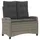 furnicato Gartenbank Verstellbar 110 x 60 x 85 cm Grau