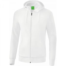 Erima Herren Basic sweatshirt met capuchon Jacke, Weiß, L