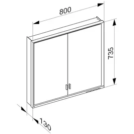 Keuco Royal Lumos 80 cm silber