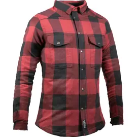 John Doe Hemd Schwarz/Rot XS