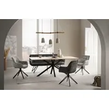 Esstisch HOME AFFAIRE, beige (natur, schwarz, natur), B:180cm H:77cm, Tische, Esstisch