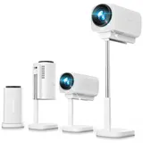 OYLCDI Android Beamer WiFi&BT Portabler Projektor Mini Beamer LCD-Beamer (1920x1080 px, interner Lautsprecher, Android 11.0 mit über 7.000 Apps) weiß