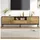 Okwish Eiche TV-Schrank Lowboard 170x35x50 cm Schwarz/MDF