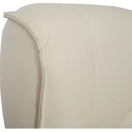 Robas Lund Relaxsessel Halifax Leder 86 x 105 x 82 cm Braun mit Hocker