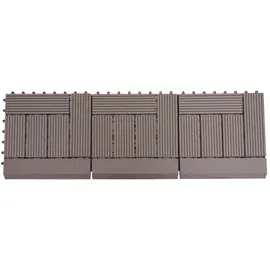 Mendler WPC Bodenfliese Rhone grau 30 x 30 cm 11 St.