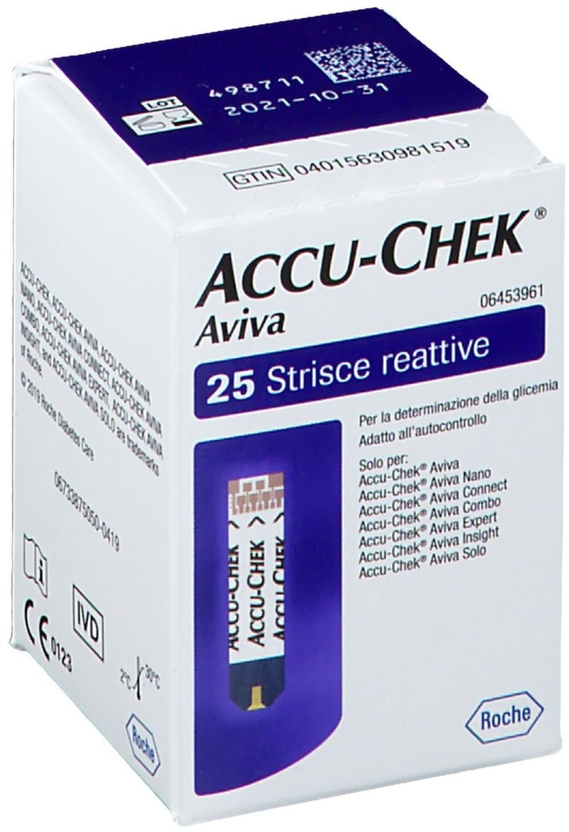 ACCU-CHEK® Aviva Bandelettes Reactive 25 pc(s) bande(s) de test