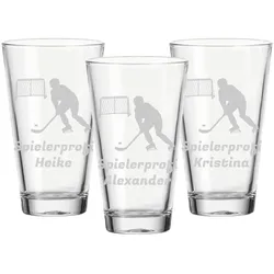 Trinkglas CIAO 300 ml Eishockey Spieler 3er Set