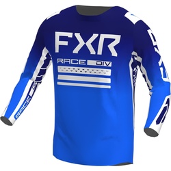 FXR Contender Off-Road Motocross Jersey, weiss-blau, Größe XS für Männer
