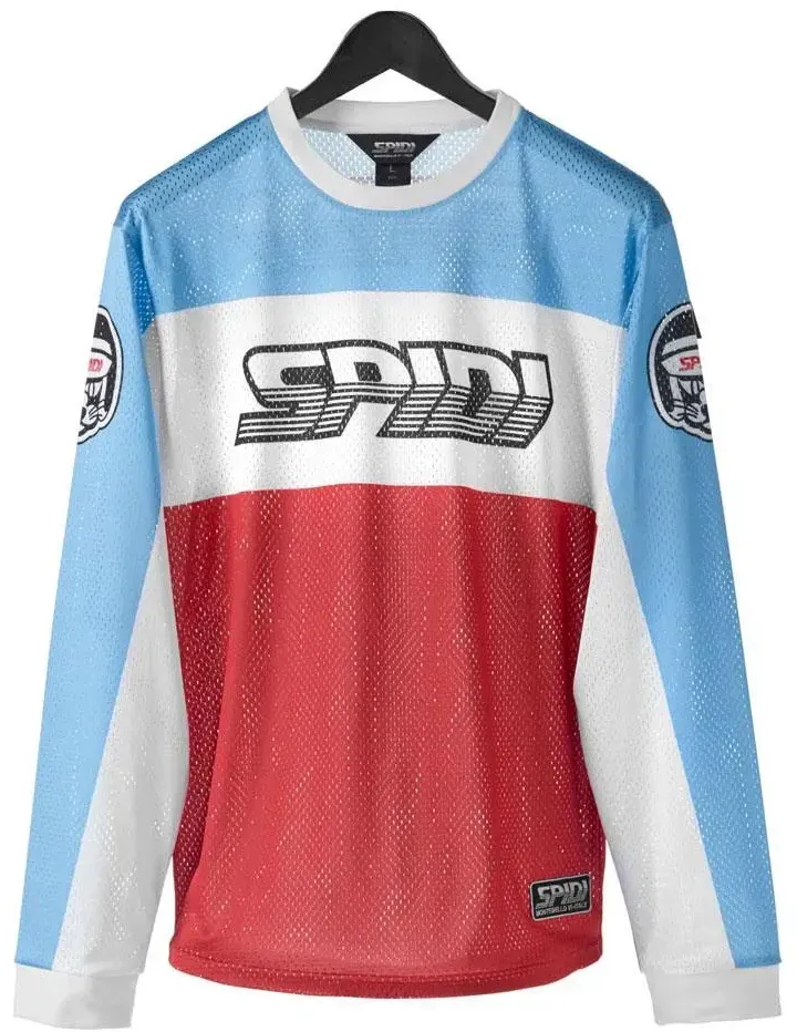 Spidi Original Dirt Langarm-trikot - Red / Light Blue - S