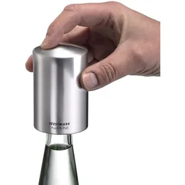 Westmark Korkenzieher Automatischer Flaschenöffner Push & Pull Silber