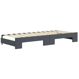 vidaXL Tagesbett Ausziehbar mit Matratzen Dunkelgrau 80x200 cm Samt