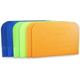 Muxel Einfache Teigkarte Teigschaber, Teigschaberkarte oder Teigbrotschneider zum Backen aus Kunststoff Schüsselschaber, Scraper zum Glattstreichen