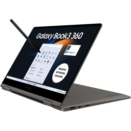 Samsung Galaxy Book3 360 Laptop, 13" Full HD 60Hz Display, TOUCHSCREEN, AMOLED, Intel Core i7-1360P, 16GB RAM, 512GB SSD, Windows 11, QWERTZ Tastatur, Graphite, Inklusive 36 Monate Herstellergarantie