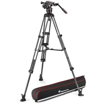 Manfrotto Nitrotech 608 Carbon Video-Stativ mit Mittelspinne