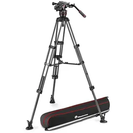 Manfrotto Nitrotech 608 Carbon Video-Stativ mit Mittelspinne