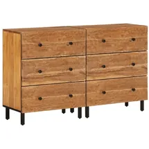 vidaXL Beistellschränke 60x33x75 cm Braun