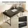 Homcom Computertisch mit 2 Schubladen Bürotisch im Modern-Design, Metallgestell für Arbeitszimmer Schlafzimmer Home Office, 120 x 60 x 77 cm Schwarz