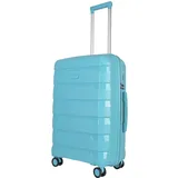 JLY 3er Kofferset 20/24/28 Zoll– Leichte Polypropylen Hartschalenkoffer mit 4 Spinner Rollen, TSA Schloss Aluminiumgriff, Robust Stilvoll für Reisen Business Kohlschwarz (Oxfordblau, M (66.5cm))