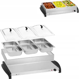 Royal Catering Buffetwärmer 3X2L Warmhalteplatte Elektrisch Heizplatte Wärmeplatte 400W