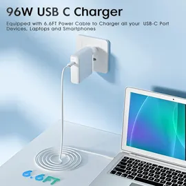 ysstkfd USB C Ladegerät für MacBook Air 2020/2019/2018, MacBook Pro 16/15/14/13 Zoll, Kompatibel mit iPad Pro 12,9/11 Zoll, mit 2M USB C zu C...