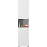 Deine Möbel 24 Kinderregal, Weiß, Grau, Holzwerkstoff, 45x190x40 cm,