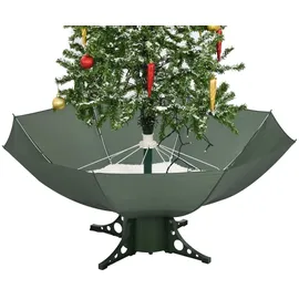vidaXL Schneiender Weihnachtsbaum mit Schirmfuß Grün 170 cm