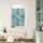 Lichtblick Fensterfolie selbstklebend, Sichtschutz, Aqua Floral - blau B/L: ca. 100x180 cm