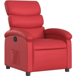 vidaXL Relaxsessel Rot Kunstleder 92 x 99,5 x 0 cm Rot mit Liegeposition