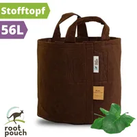 Growbag Root Pouch Stoff Topf 43x38cm 56L mit Griffen braun für Growbox