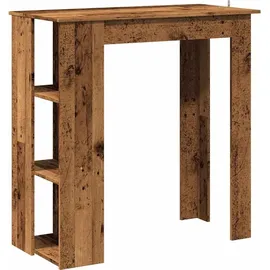 vidaXL Bartisch mit Regal 102 x 50 x 103,5 cm Braun