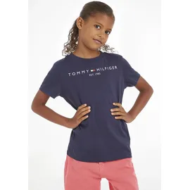 Tommy Hilfiger Essential Tee Rundhalsausschnitt, Blau (Twilight Navy), 7 Jahre