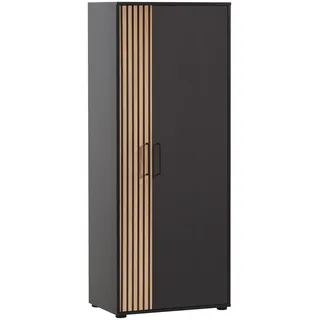 Schildmeyer Aktenschrank Hank, 701971 schwarz, eiche 3 Fachböden 65,1 x 41,0 x 163,6 cm