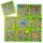 Relaxdays Puzzlematte Straße mit Tieren Weiß,Grün,Grau