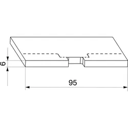 MACO HS Anschlagsdichtungsplatte universal, Gummi schwarz (369760)