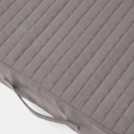 Homescapes SITZKISSEN orthopädisch 50/50/10 cm – Sesselkissen grau