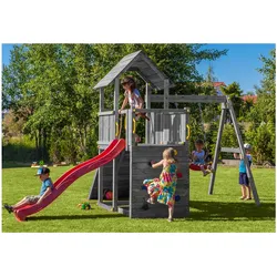 FUNGOO Spielturm CAROL3 Klettergerüst mit Schaukel u. Rutsche in versch. Farben
