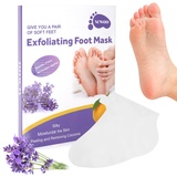 ACWOO Fußmaske, 4 Paar Hornhaut Fußmaske, Hornhautentferner Socken, Foot Hornhaut-Socken, Anti Hornhaut Socken, Foot Peel Mask, Maske für weiche Füße, effektive Fußpflege