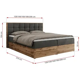 MKS Meble MKS Boxbett, Dunkelgrau Velvet - Grau