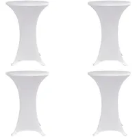 vidaXL Stehtischhusse Weiß Ø 70 cm 4er Set